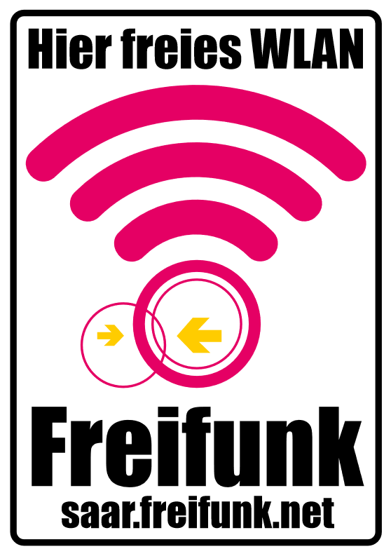 Aufkleber: Hier freies WLAN